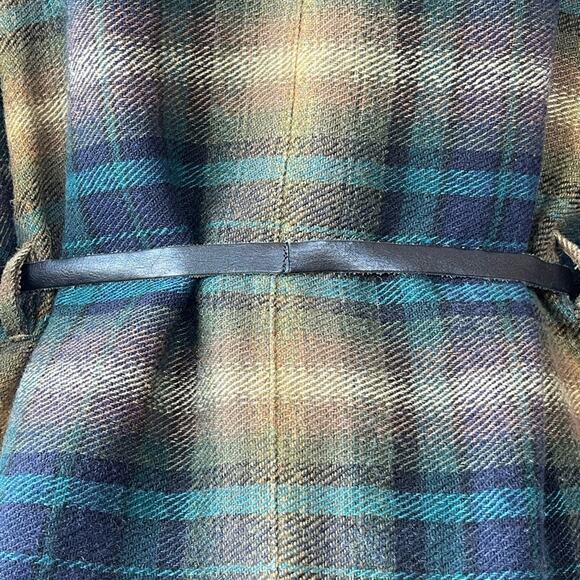 Isabel Marant Milroy Linen & Wool plaid embellished tie waist Coat FR44 US 12 - Picture 10 of 14